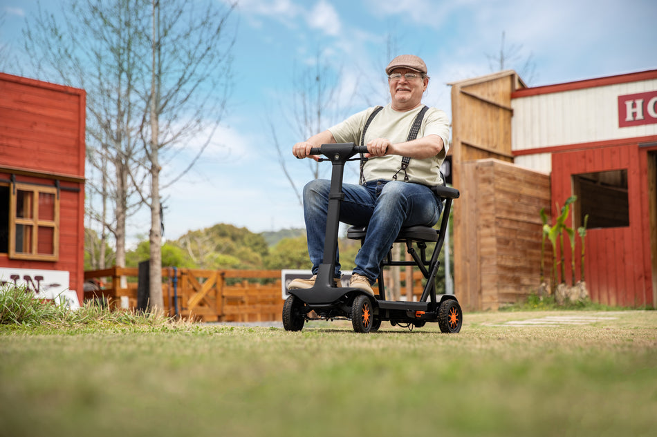 Detachable battery, airplane friendly, Foldable Electric Scooter Mobility Scooter