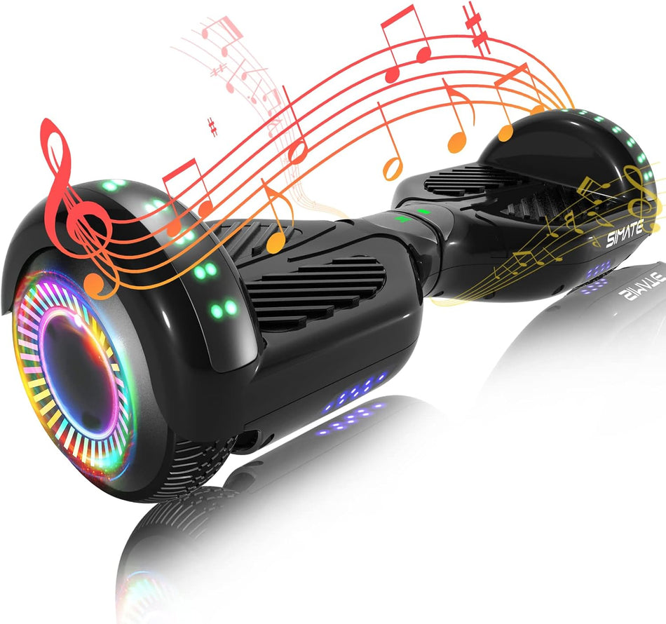 Simate P6 Hoverboard Black