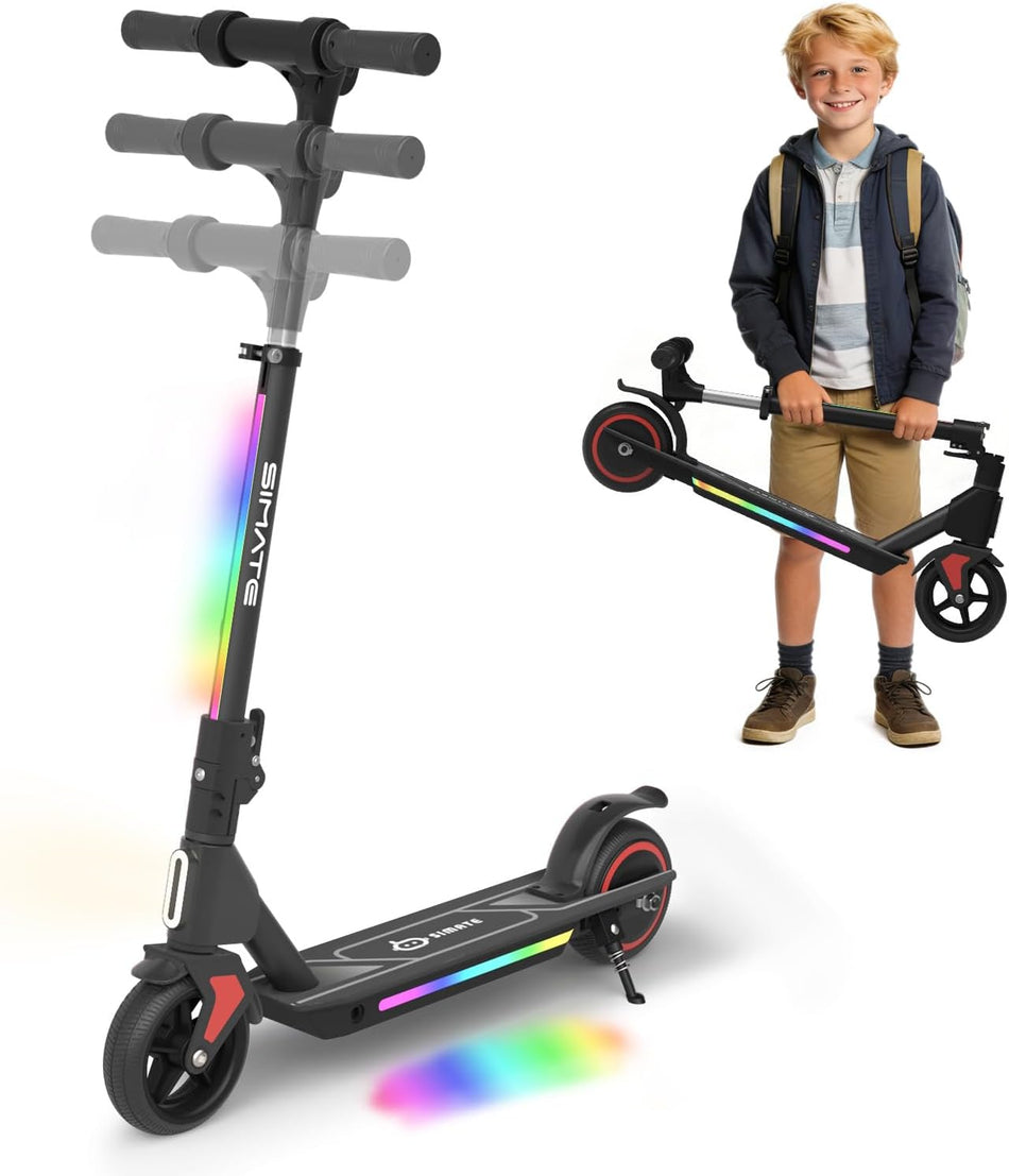 Ages 6-14 Simate S2 Pro Kids Electric Scooter Black