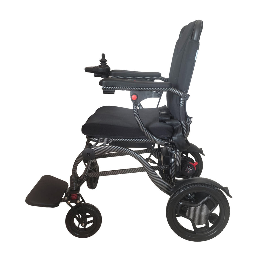 Ultra light Folding Electric Wheelchair With Joystick Control MK9005 Carbon Black