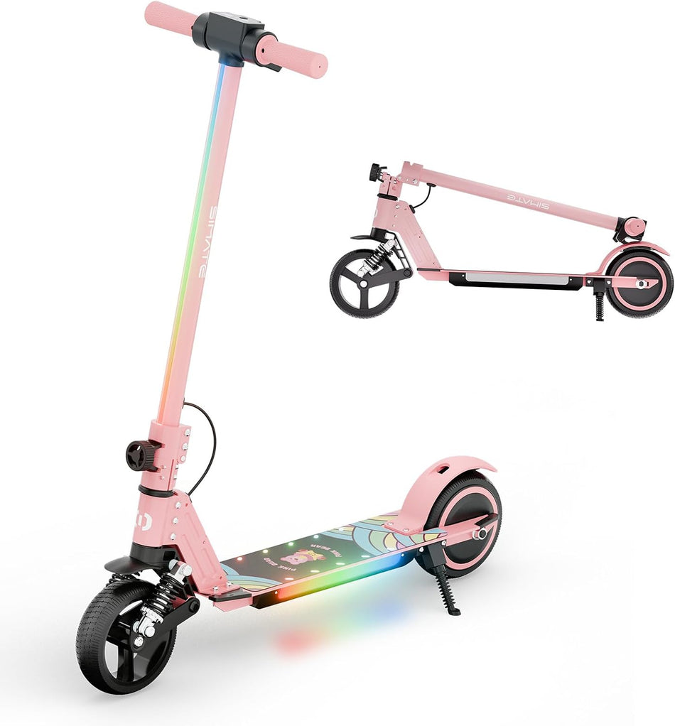 Ages 6-14 Simate S5 Kids Electric Scooter Pink