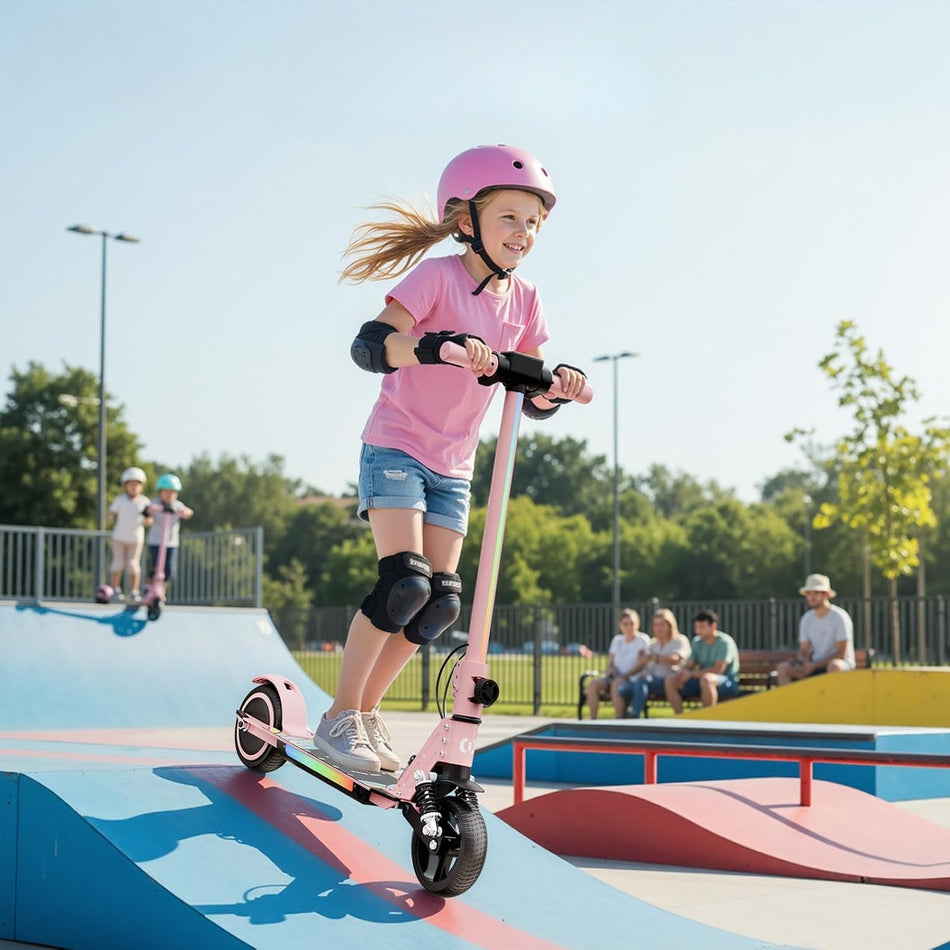 Ages 6-14 Simate S5 Kids Electric Scooter Pink