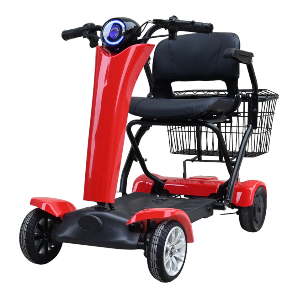 Auto Fold 4 Wheel Mobility Scooter Red