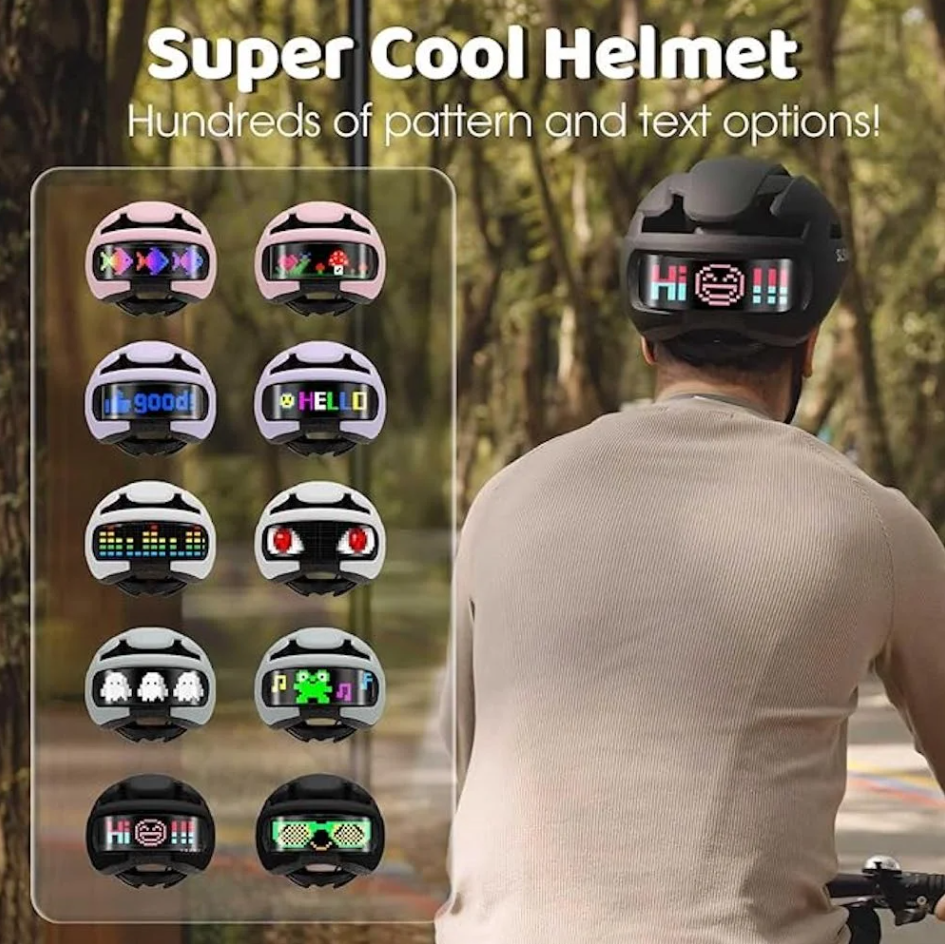 SLSHINING Bike/scooter Helmet, Smart APP LED, with Turn Signals Remote – Kiwi eRide