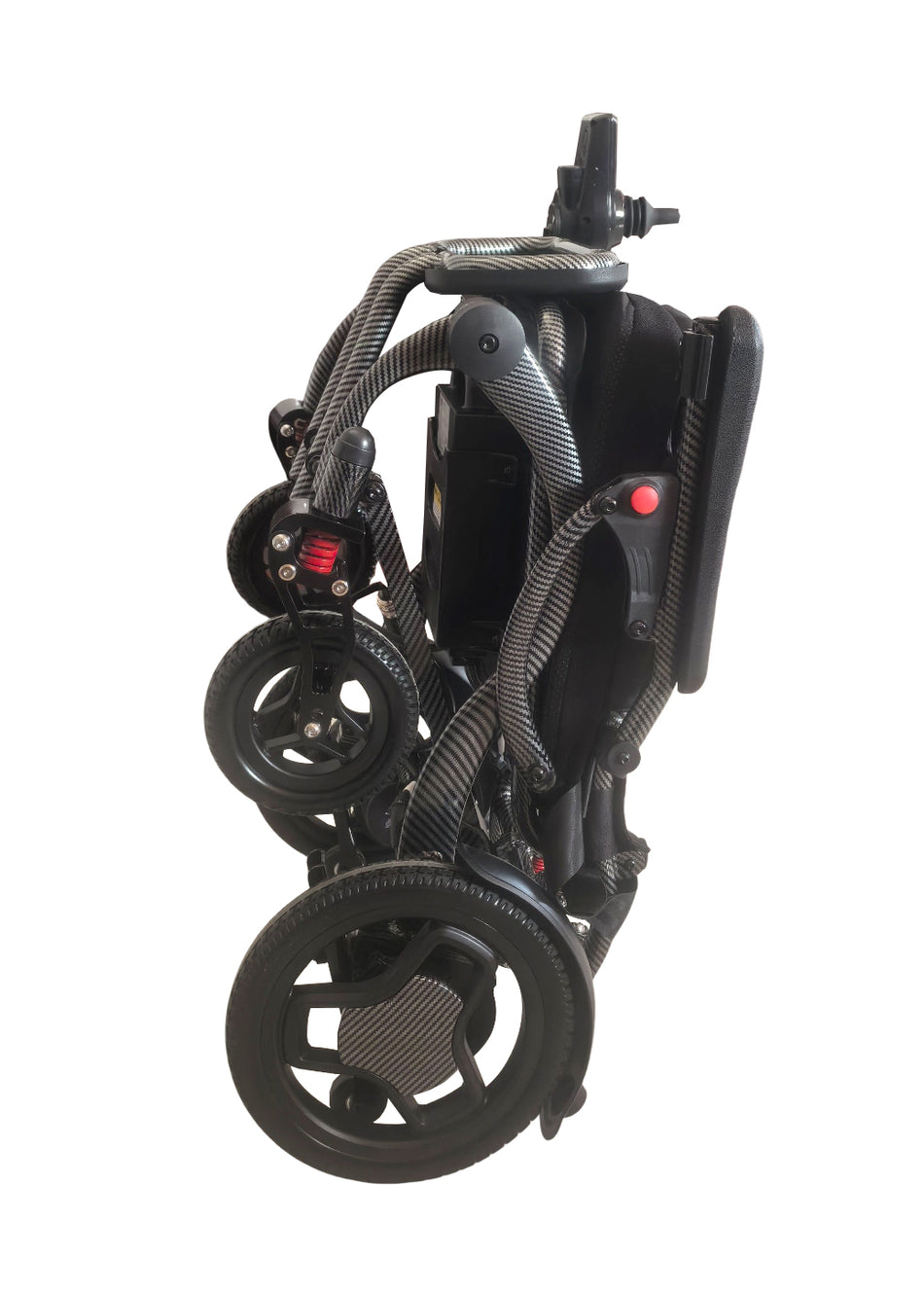 Ultra light Folding Electric Wheelchair With Joystick Control MK9005 Carbon Black