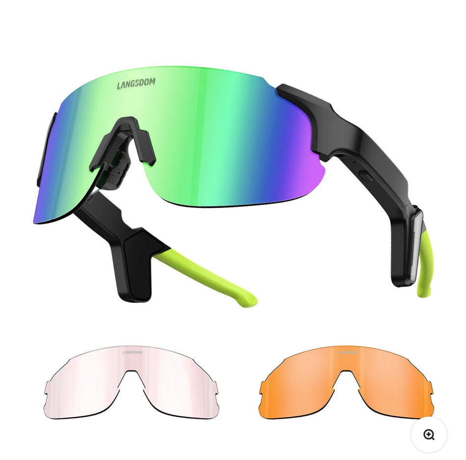 Ultra- Light Smart Sport Sunglasses Langsdom AirNova Pro Smart Sports Audio Sunglasses