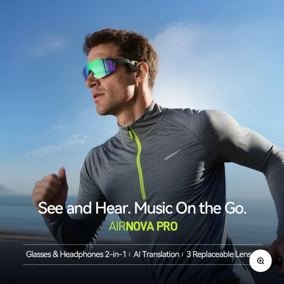 Ultra- Light Smart Sport Sunglasses Langsdom AirNova Pro Smart Sports Audio Sunglasses
