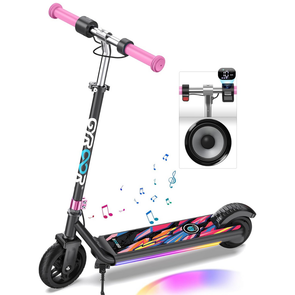 Ages 6-12 Gyroor H30 Max Pink Kids Electric Scooter