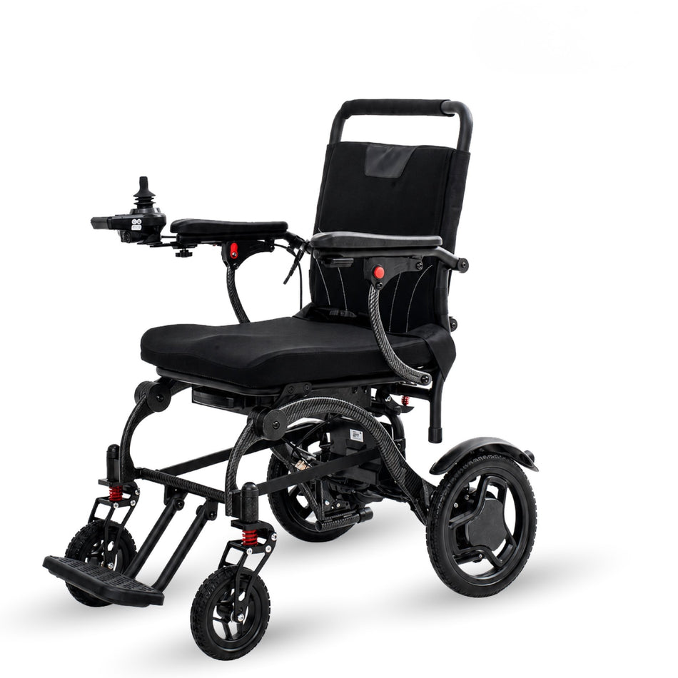 Ultra light Folding Electric Wheelchair With Joystick Control MK9005 Carbon Black