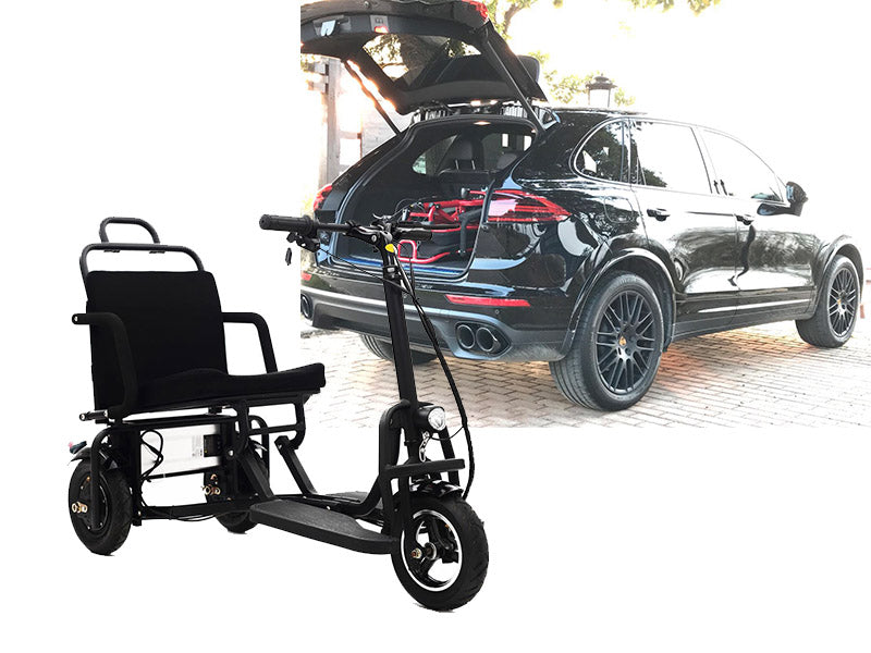 Foldable Electric 3 wheel mobility scooter black